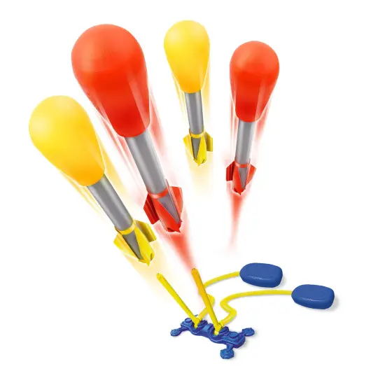 Lanard: Slam Shot Dual Challenge Air Powered Rocket - Outdoor Flying Toy, 4 Foam Rockets, Launcher & Stomp Pad, Soars Up To 75 Feet, Play, Kids Age 6+ {3}