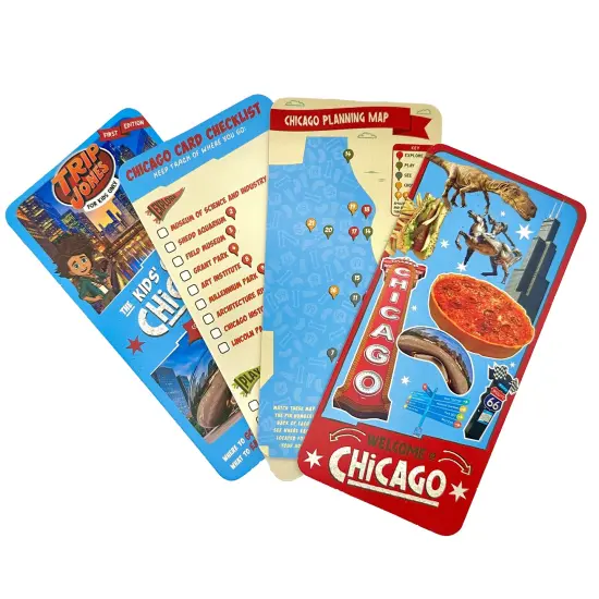 Trip Jones: The Kids' Guide to Chicago - Collectible Cards, Travel Spots to Play-Eat-See-Explore, Adventure & Learn, Storage Box, Stickers, Age 6+ {4}