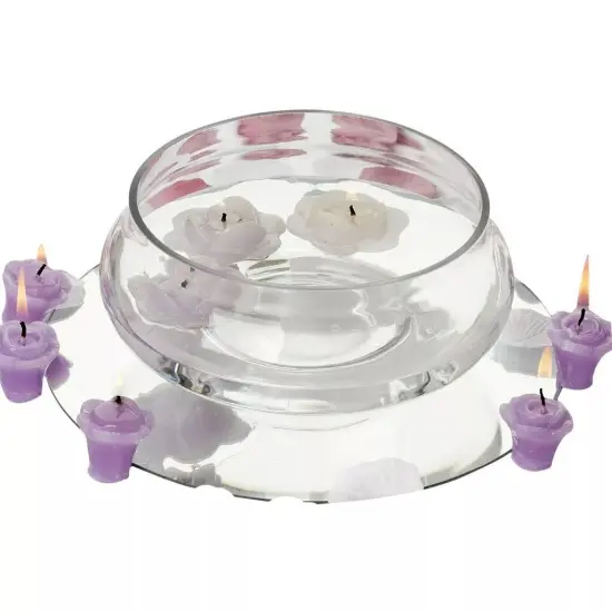 10 pcs 7" wide Floating Candle GLASS HOLDER BOWLS VASES Wedding Centerpieces {1}