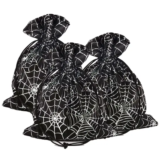 Spider Web Fabric Bags Stylish and Festive 8&rdquo; x 10&rdquo; {4}