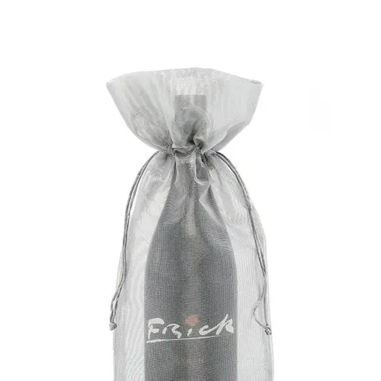 Metallic Wine Bags Luxurious Fabric Gift Bags 6.5" x 15" {3}