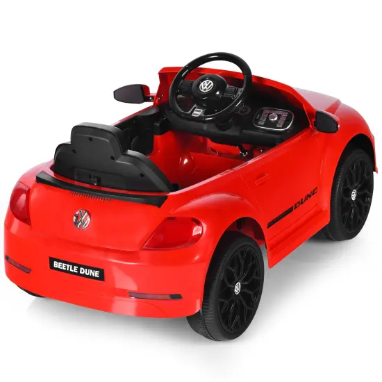 Costway 12V Kids Ride On Car Licensed Volkswagen Beetle w/ Remote Control & Music {5}
