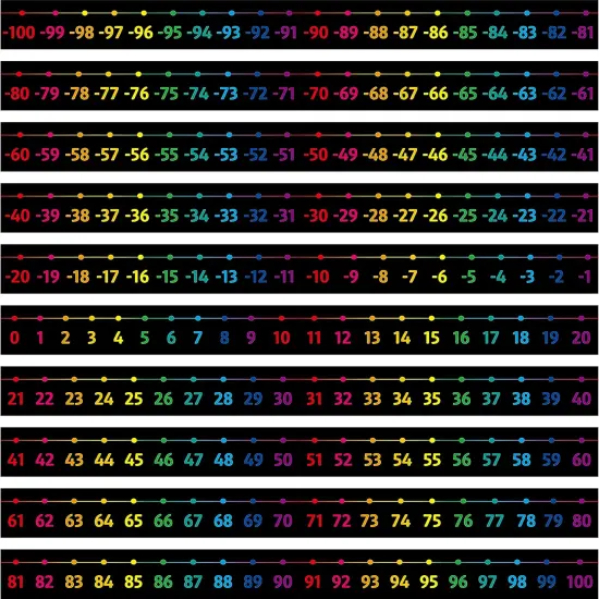 -100 to 100 Number Line Classroom Decoration {1}