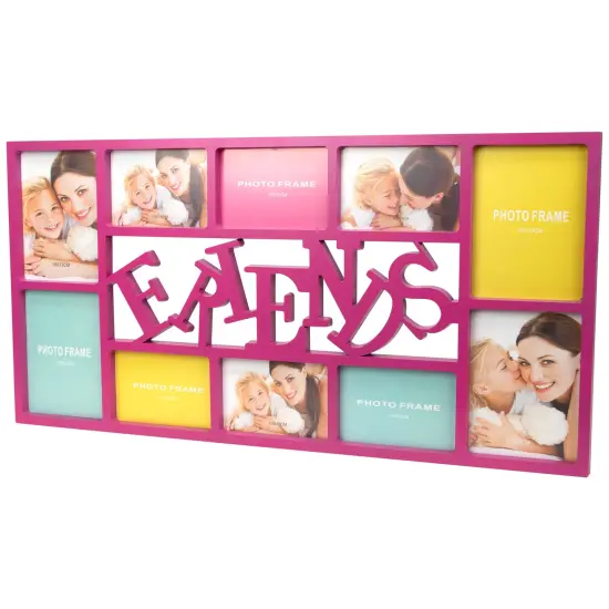 Northlight Rectangular &ldquo;Friends&rdquo; Wall Collage Photo Frame - 28.75&rdquo; - Pink {5}