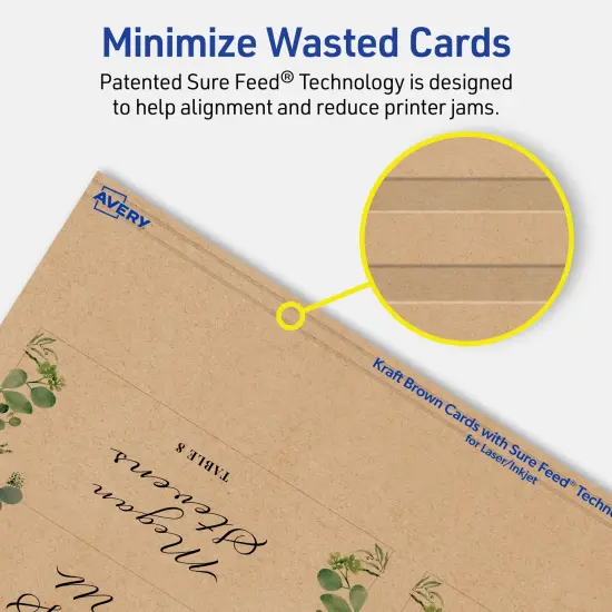 Avery Kraft Brown Place Cards, 1-7/16" x 3-3/4" Rectangle {4}