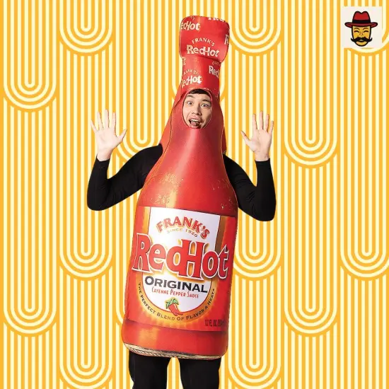 Franks Red Hot Bottle Costume Featuring a Photorealistic Foam Tunic {2}