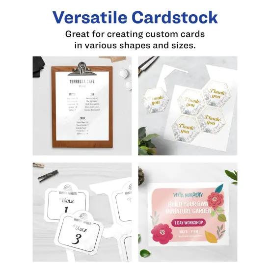 Avery 8-1/2" x 11" Rectangle, Glossy White Cardstock {3}