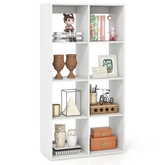 Costway 4/6/8/9-Cube Open Bookshelf with Anti-tip Kits Home Modern Style Storage Shelf for Study {9}