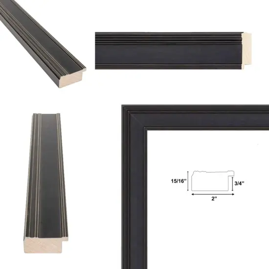 Black Hammered Flat Picture Frame 30x36 frame {3}