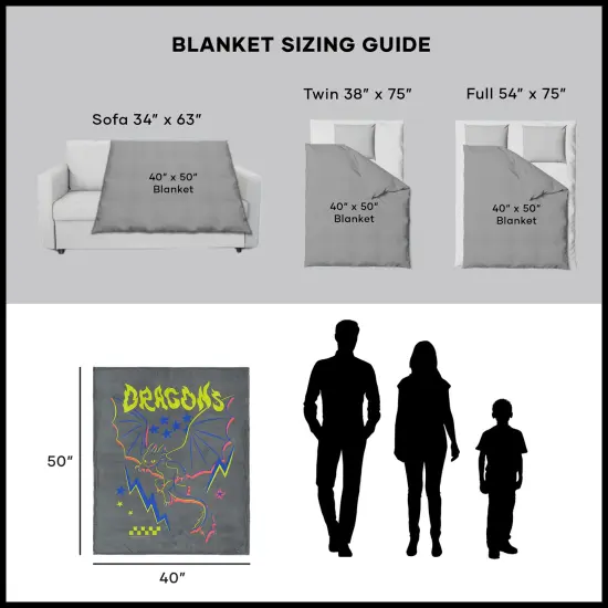 Universal How to Train Your Dragon Silk Touch Throw Blanket Neon Dragon {6}