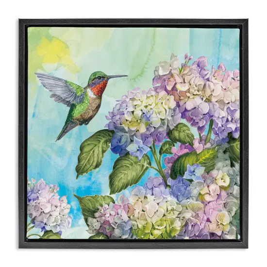 Stupell Industries Hummingbird & Hydrangeas Floating Frame, design by Tim Coffey {7}