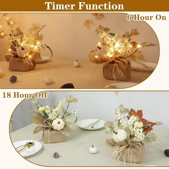 Lighted Fall Tree with LED Tabletop Decor {2}