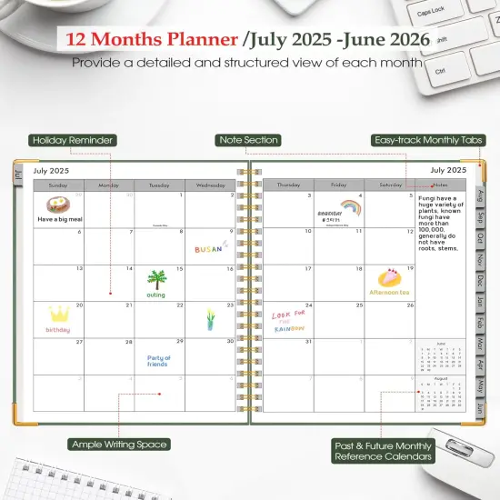 Academic Planner 2025-2026 - 8.5" x 11" (Green) {2}