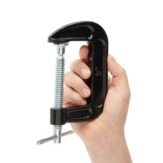 4 Pack Heavy Duty C Clamps with 3 Inch Jaw Opening for Woodworking, Welding, Automotive, Carpentry Building Silver {3}