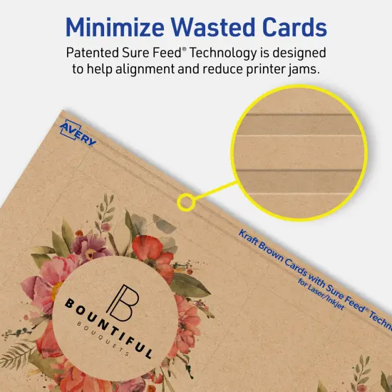 Avery Kraft Brown Square Cards, 3" x 3" Square Rounded Corners {6}