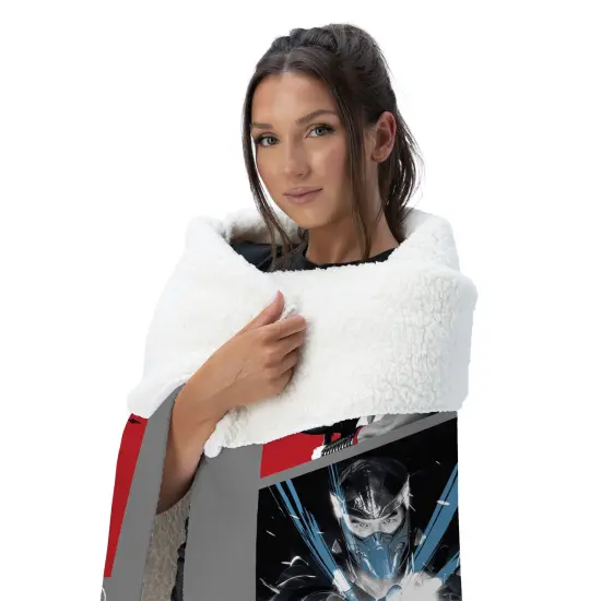 Warner Brothers Mortal Kombat Silk Touch Sherpa Throw Blanket Test Your Might {3}