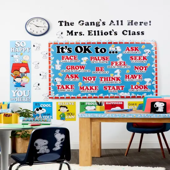 42 Pieces Peanuts Snoopy It's Ok to&hellip; Classroom Bulletin Board Set for Teachers {2}