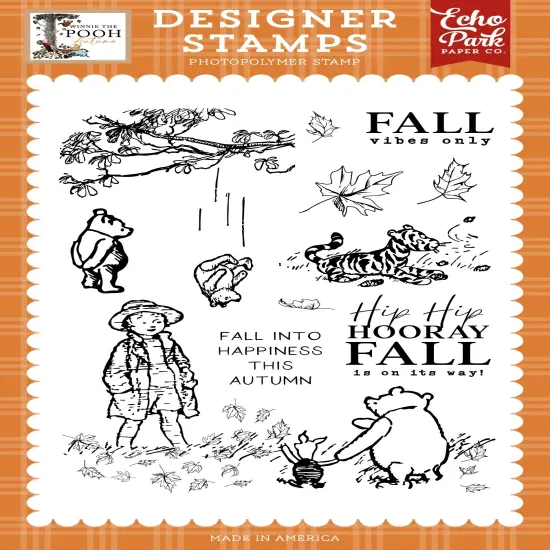 Winnie The Pooh Autumn Stamp Set-Fall Into Happiness {1}