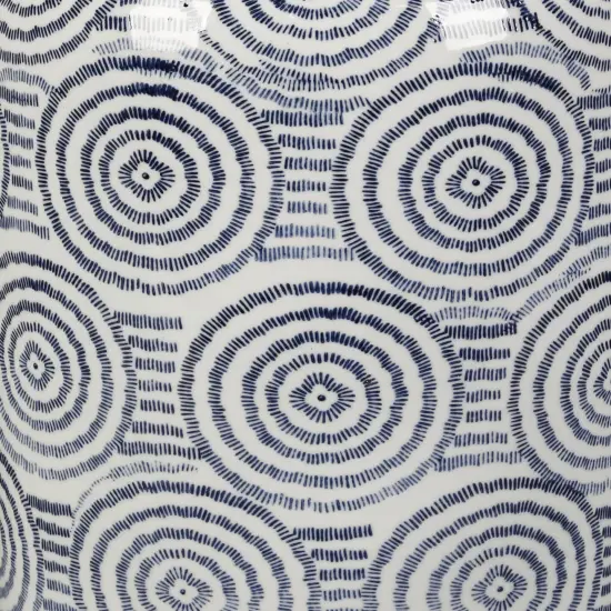 AA Importing Blue and White Circles Porcelain Vase {3}