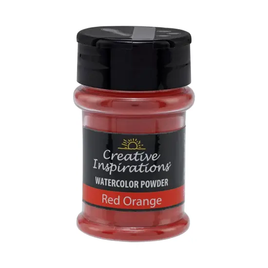 Creative Inspirations Powder Watercolor Paint 3 Pack - 38g Shaker Bottle, Red Orange - Dye-Based Water-Soluble Crystalline Pigments - Non-Toxic, Perfect for Abstract and Spontaneous Effects {3}