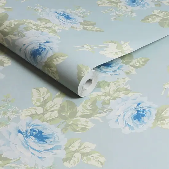 Rachel Ashwell Royal Bouquet Blue Wallpaper {3}