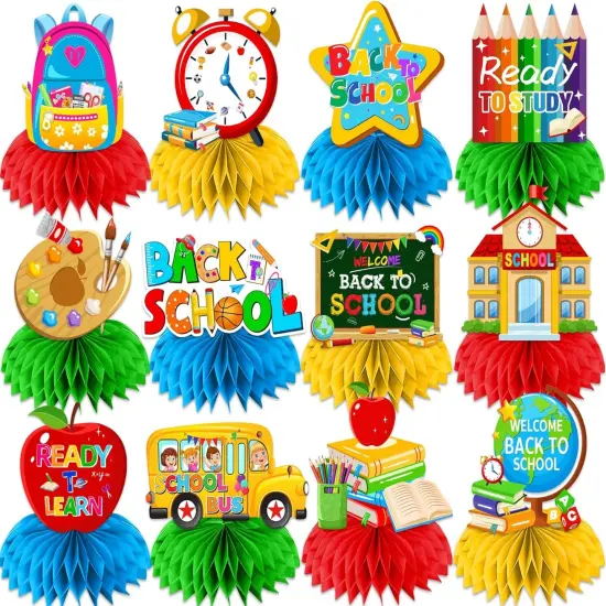 12pcs Welcome Back To School Table Decorations {1}