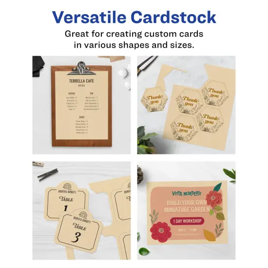 Avery 8-1/2" x 11" Rectangle, Kraft Brown Cardstock {3}