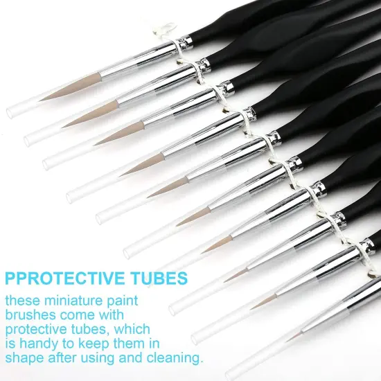 10 PCS Miniature Paint Brushes Kit, Fine Detail Painting Brush {3}