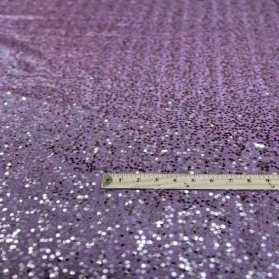 1 Yard Sequin Taffeta Fabric Sparkly Costume & Event Material 50&ndash;54 Inches Wide Lilac {1}