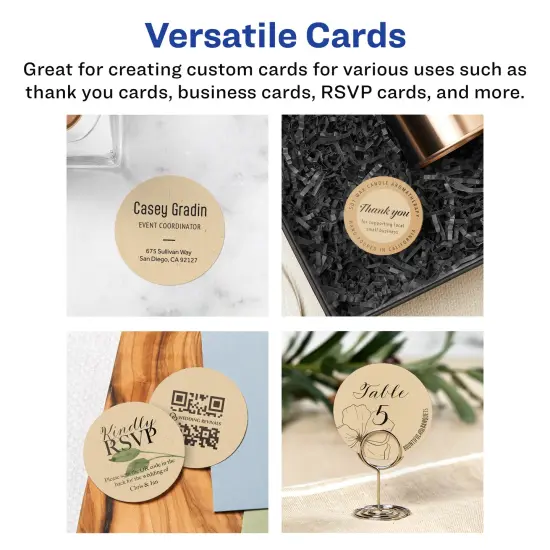 Avery 2" Diameter Round, Kraft Brown Round Cards {3}