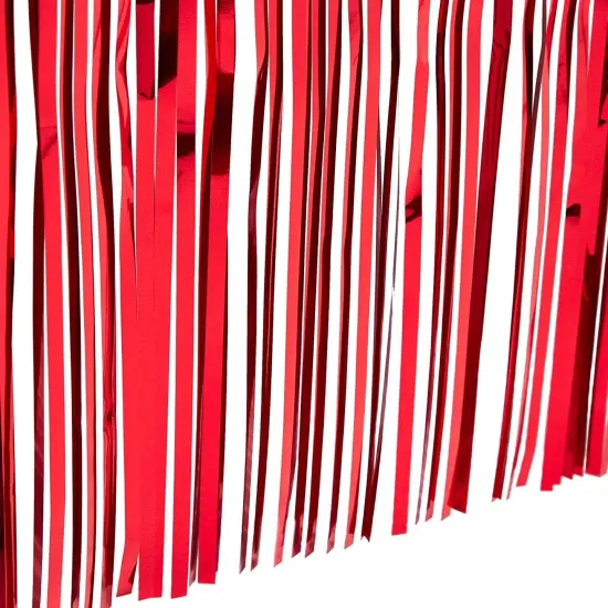 Metallic Red Foil Fringe Table Skirt (3 Pack) {5}