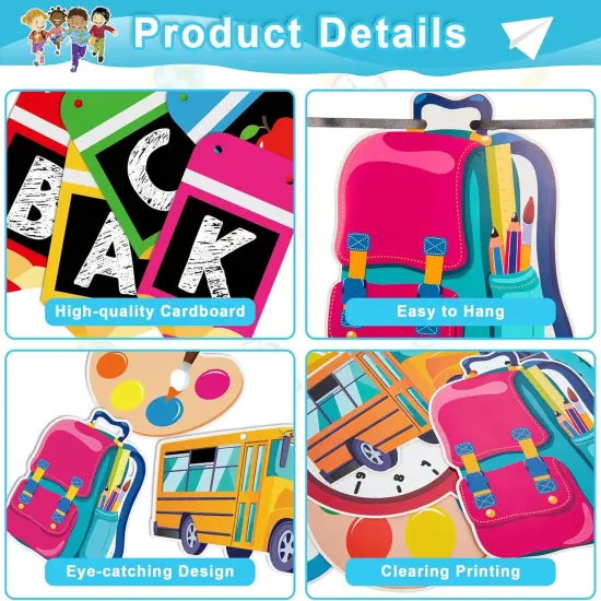 School Banner with Hanging Ornaments {4}