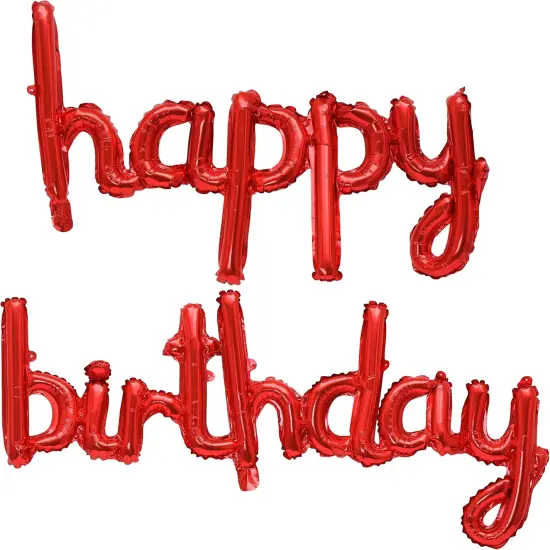 Happy Birthday Balloons Banner 16 Inch {1}