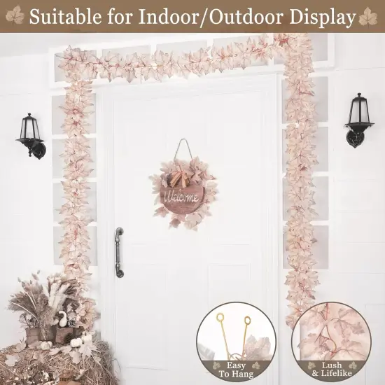2 Pack 6 Ft Fall Garland with Hooks {3}