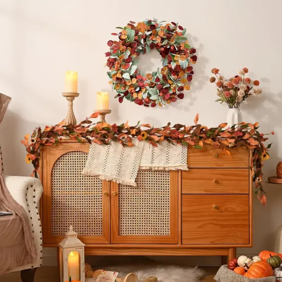 22 in Fall Wreaths for Front Door {2}