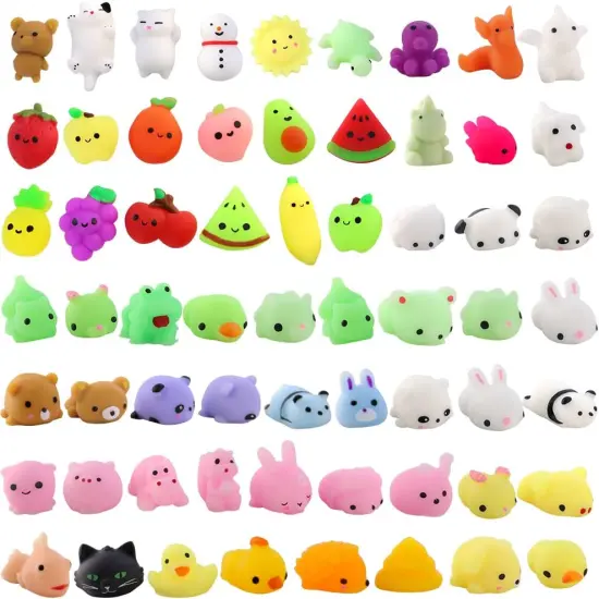 62 Pieces Animals Mochi Squishy Toys {1}