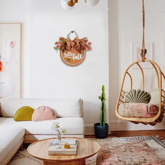 18 Inch Welcome Fall Wreath {5}