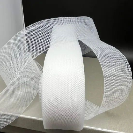1 Yard Nylon Horsehair Trim 2" Wide Stiff Crinoline Braid for Costumes & Formal Wear White {1}
