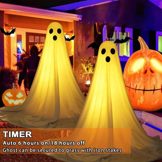 2Packs Scary Ghosts Decor with LED Lights {2}