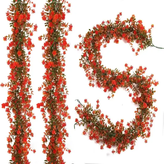 Fall Leave,Fall Fake Plants,Fall Eucalyptus Garland(Salmon) {1}