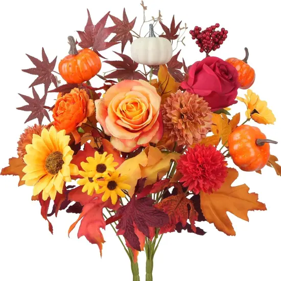 20 Inch Fall Artificial Flower (2 Bunches) - Roses {1}