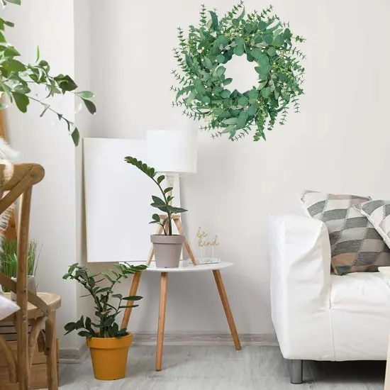 Spring Wreath 22 Inch Spring Summer Wreaths with Eucalyptus Leaves {5}
