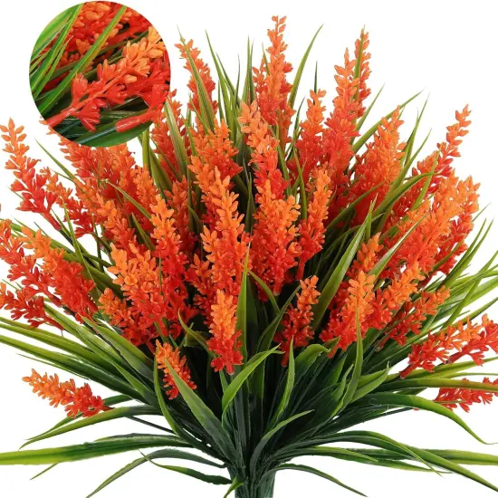 Faux Monkey Grass Fall Flowers (Orange) {1}