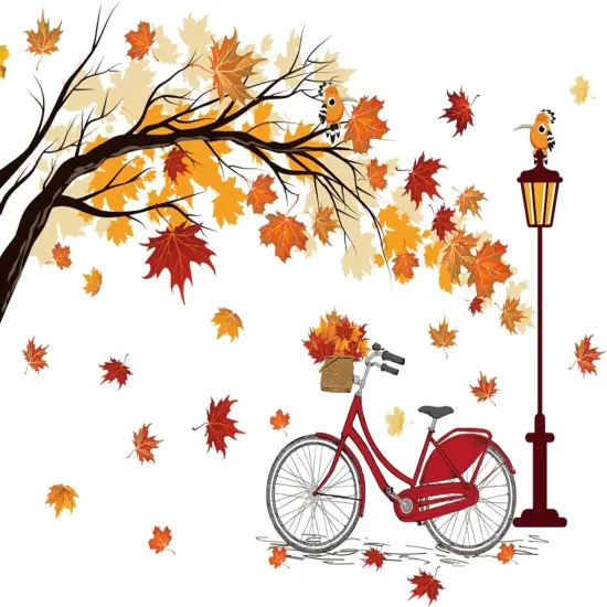 Fall Leaves Wall Decal {3}