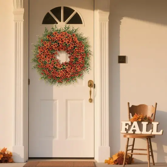 26" Large Artificial Fall Wreath {3}