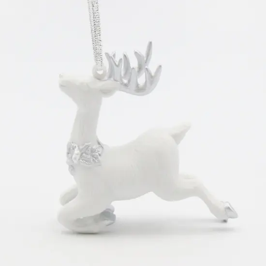 Ceramic Christmas Decor Silver Reindeer Ornament, Home D&eacute;cor, Gift for Her, Gift for Mom, Kitchen D&eacute;cor, Christmas D&eacute;cor {4}
