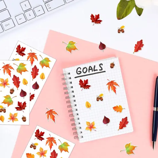 540 Pieces Thanksgiving Fall Autumn Leaves Stickers Maple Leaves Stickers {2}