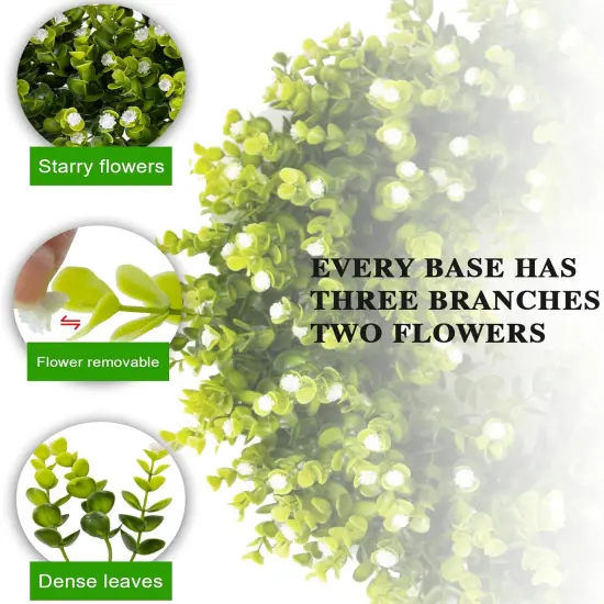 20" Boxwood Wreath Decorations for Home Artificial Wreath {2}