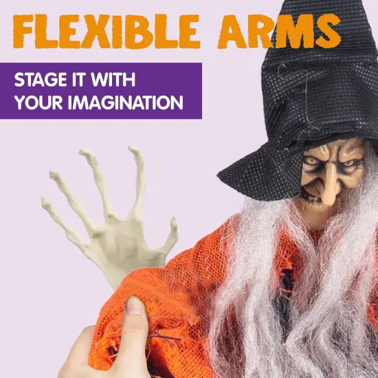 4 Pcs 19.6&rdquo; Hanging Witch Halloween Decorations {3}