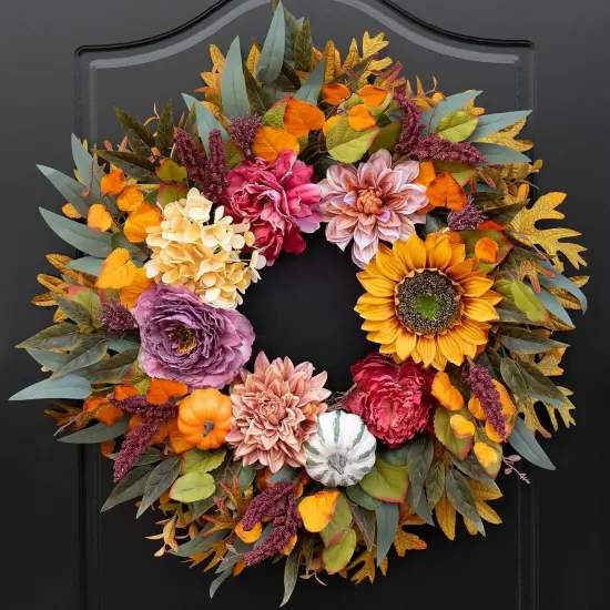 24 Inch Fall Wreath {1}